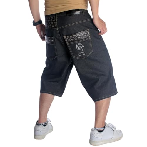 Amazon | [Bormran] ハーフパンツ デニムショーツ メンズ 極太 ルーズ